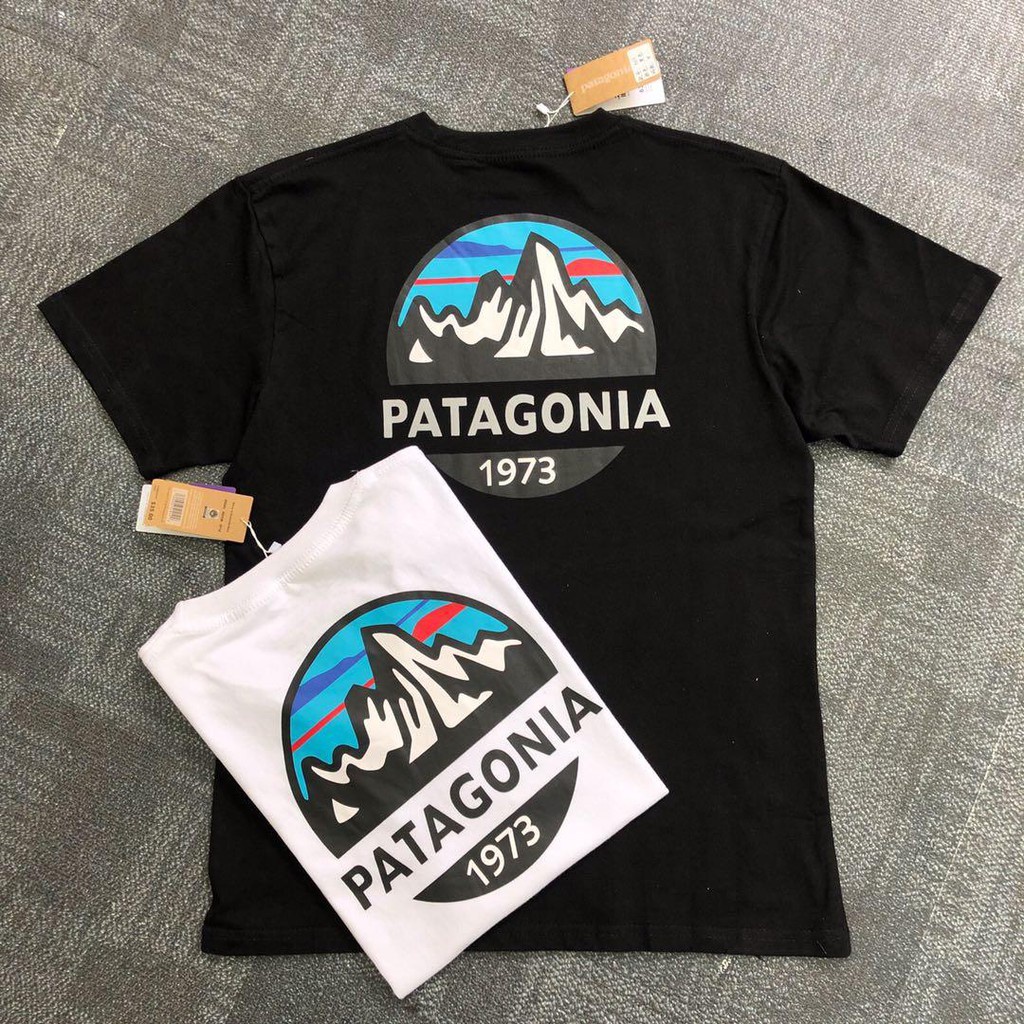 เสื้อขาว-patagonia-เสื้อยืดแขนสั้นแขนสั้นผู้ชายและผู้หญิงและผู้หญิงที่เรียบง่ายและเสื้อยืดแขนสั้น