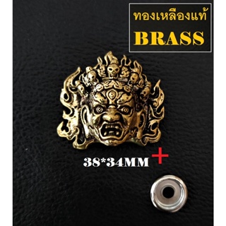 HandMan Barel JPN brass concho 2in1 กระดุมเหรียญ ทองเหลืองแท้ + ฝากระดุม สำหรับ กระเป๋าสตางค์ ใบยาว BRS CC