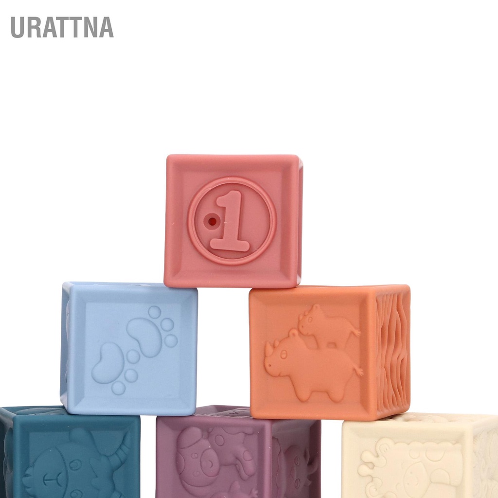 urattna-ของเล่นบล็อกบีบเคี้ยว-แบบนิ่ม-เพื่อการศึกษา-สําหรับเด็กวัยหัดเดิน-6-เดือนขึ้นไป-9-ชิ้น