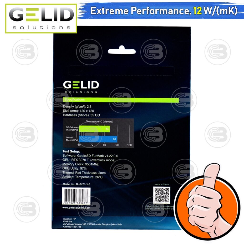 ภาพหน้าปกสินค้าGelid GP-EXTREME Thermal Pad 120x120 mm./3.0 mm./12.0 W/mK (TP-GP01-S-E) จากร้าน coolblasterthai บน Shopee