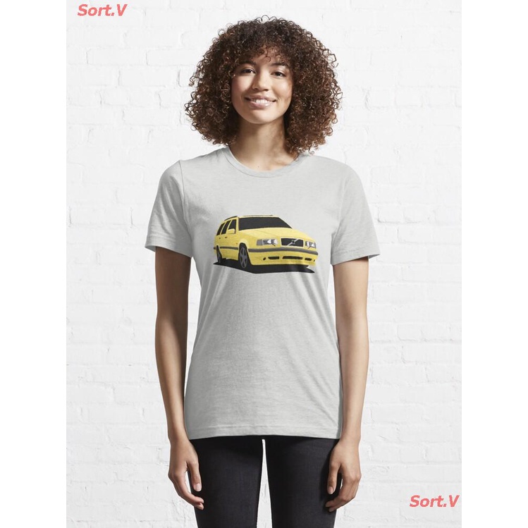 เสื้อสาวอวบ-เสื้อแฟชั่นผญ-โลโก้-volvo-850-t-5r-essential-t-shirt-เสื้อยืดพิมพ์ลาย-เสื้อยืดโลโก้รถ