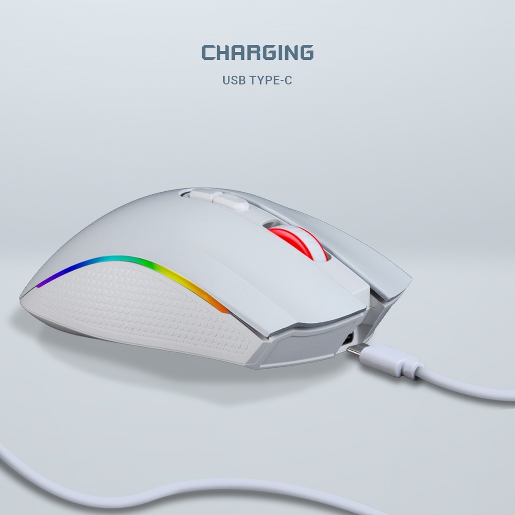 เมาส์เกมมิ่งไร้สาย Nubwo NM-89W & NM-98W & EGA M18 M19 Wireless Gaming Mouse เมาส์ไร้สาย เมาส์เกมมิ่ง ประกัน 1 ปี