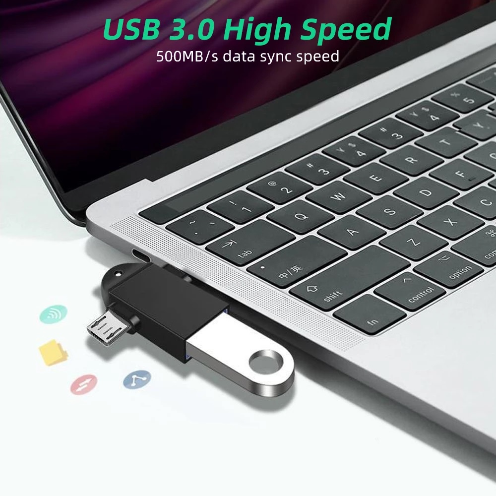 ecily-otg-type-c-อะแดปเตอร์-2in1-micro-usb-เป็น-usb-c-อะแดปเตอร์-โทรศัพท์มือถือ-แฟลชไดรฟ์-อ่านเมาส์-เชื่อมต่อ-usb-ตัวแปลงสายเคเบิล