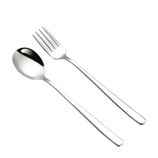 ช้อนส้อมสแตนเลส 304 ช้อนส้อมสไตล์เกาหลีหนาพิเศษME-1 เกรดเอไม่เป็นสนิมStainless steel spoon and fork