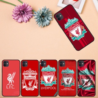 เคสโทรศัพท์มือถือแบบนิ่ม ลายโลโก้ Liverpool สีดํา สําหรับ iPhone 11 11 Pro 11 Pro Max 12 12 Mini 12 Pro 12 Pro Max