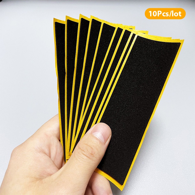 10pcs-fingerboard-deck-uncut-tape-stickers-black-foam-grip-tape
