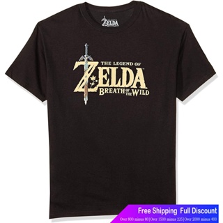 ตำนานแห่งเซลด้าเสื้อยืดยอดนิยม Bioworld Legend Of Zelda Breath Of The Wild T-Shirt (Black Logo Size L) The Legend of Zel