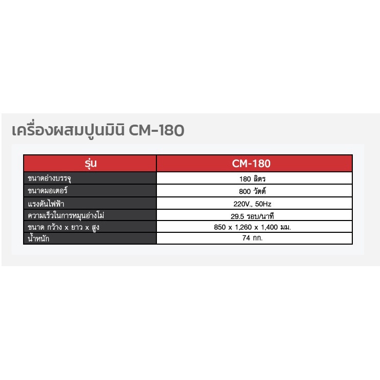 เครื่องผสมปูน-180l-bergin-cm-180-bergin-เครื่องผสมปูน-ขนาด-3-4-ถุง-รวมมอเตอร์-รุ่น-cm-180-cm180-โม่ผสมปูน-โม่ปูน