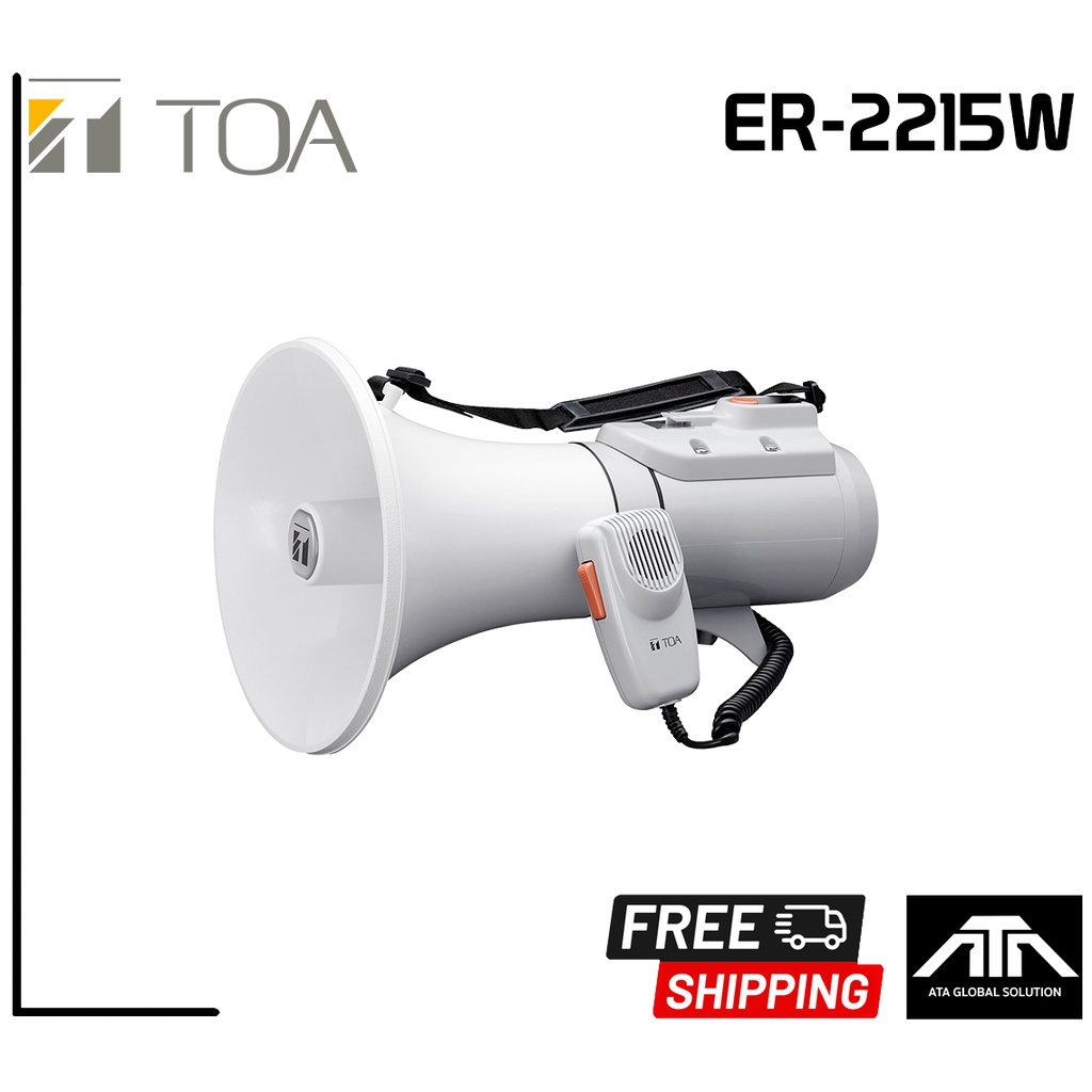 toa-er-2215w-โทรโข่งแบบสะพายไหล่-ขนาด-15-วัตต์-โทรโข่งใช้งานสนาม-โทรโข่งสะพายไหล่-โทรโข่งtoa-er-2215w-er2215w