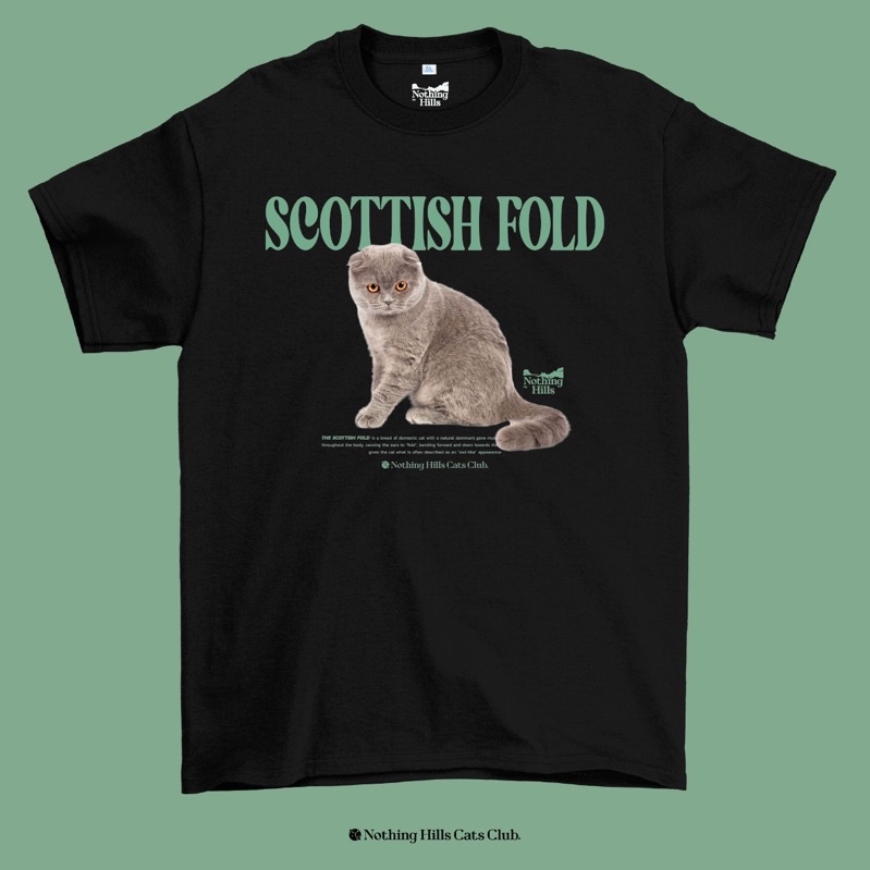 เสื้อยืดลาย-scottish-fold-สกอตติชโฟลด์-classic-cotton-unisex-by-nothing-hills