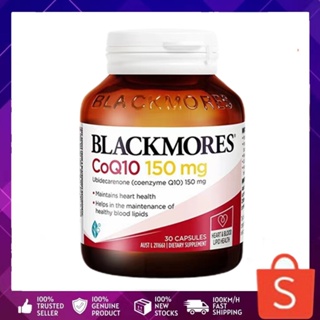 ภาพขนาดย่อของสินค้าฉลากใหม่ Blackmores CoQ10 150mg 30 Capsules แบล็คมอร์ส โคคิวเท็น