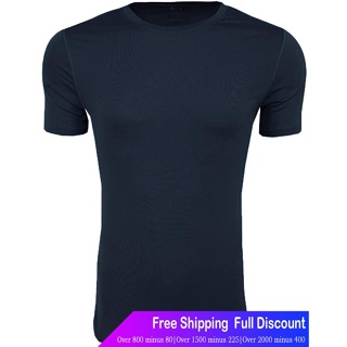 เสื้อยืดยอดนิยม Reebok Mens Performance Base Layer T-Shirt Reebok Navy M Reebok Short sleeve T-shirts