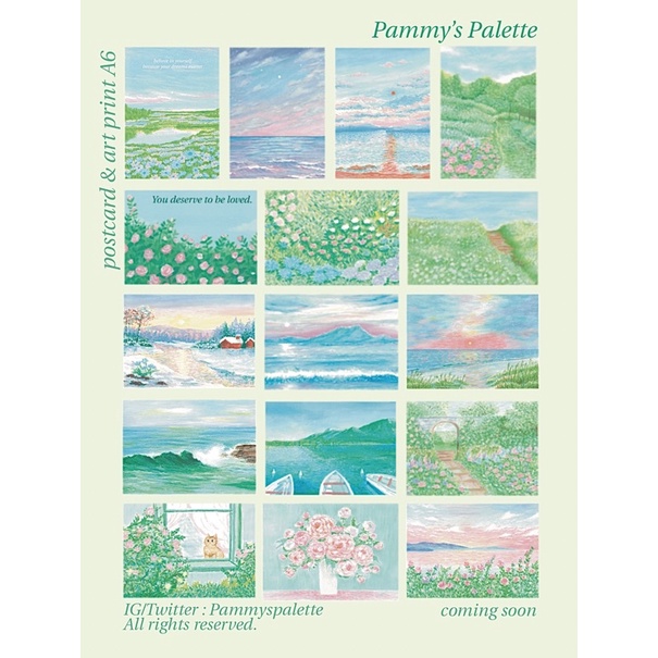 ภาพสินค้าPostcard โปสการ์ด A6   Pammy's Palette มีหลายลาย จากร้าน pammyspalette บน Shopee ภาพที่ 1