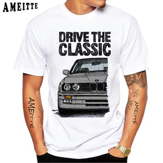 เสื้อยืดสีขาวผู้หญิง - ผู้ชายใหม่ขับรถคลาสสิก Bmw E30 M3 E24 E21 เสื้อยืดพิมพ์ลาย Cool Turbo รถออกแ