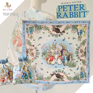 สินค้า Kiss Me Doll  Peter Rabbit ลาย Belong (ปีเตอร์แรบบิท) ขนาด 100*100 CM.(New Collection) ผ้าพันคอ/ผ้าคลุมไหล่