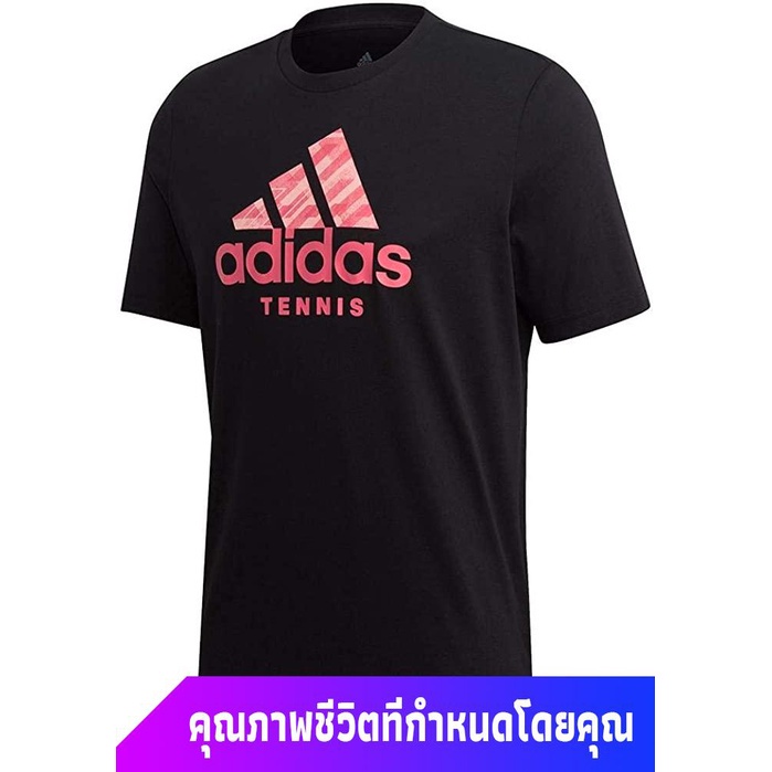 เสื้อวันพีช-เสื้อยืดผู้หญิง-เยาวชน-adidas-male-tennis-graphic-logo-t-shirt-discount-เสื้อยืดคอกลมsf5