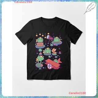 2022 The Little Frog Prince Essential T-Shirt ผู้หญิง ดพิมพ์ลาย ดผ้าเด้ง คอกลม cotton แฟชั่น sale Unisex