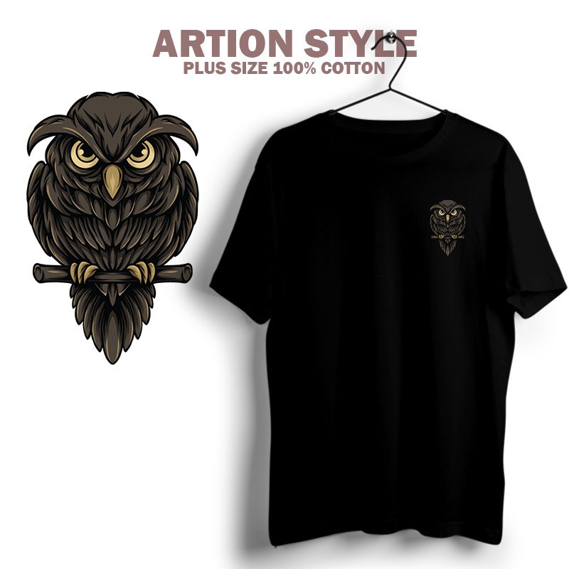 คลังสินค้าพร้อม-unisex-owl-nightlife-harry-potter-short-sleeves-loose-t-shirt-men-women-baju-murah-top