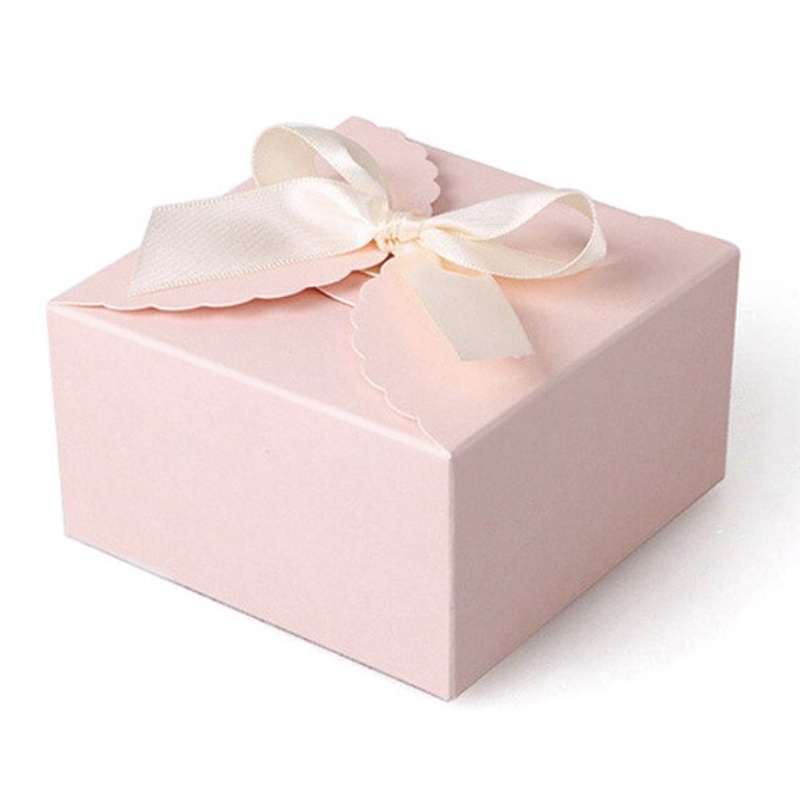 กล่องเค้ก-กล่องคุกกี้-แพค-10-ใบ-กล่องของขวัญ-สีชมพูอ่อน-เรียบดูดี-กระดาษแข็งหนาพรีเมี่ยม