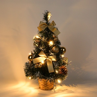YEYA ไฟต้นคริสต์มาส ไฟตกแต่ง ต้นไม้ขนาดเล็ก 40 ซม. ตกแต่งโต๊ะ ต้นสน ตกแต่งเทศกาล ของขวัญปีใหม่ ของขวัญคริสต์มาส