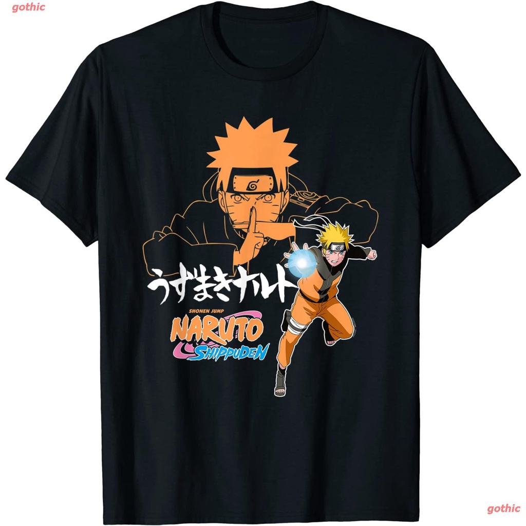 เสื้อวินเทจชาย-เสื้อยืดลำลอง-naruto-shippuden-naruto-jutsu-closeup-with-kanji-t-shirt-sports-t-shirt