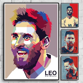 โปสเตอร์ ลาย Lionel Messi สไตล์เรโทร สําหรับตกแต่งผนังห้องนอน