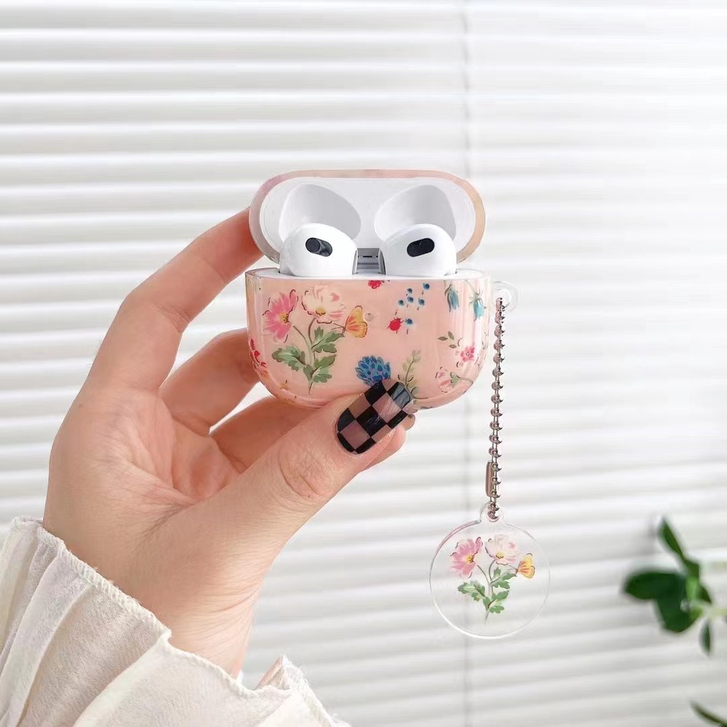 ส่งเชือกเส้นเล็ก-เคสแอร์พอด-2-1-case-airpod-3-pro-ดอกไม้-การป้องกันการตก-ซิลิโคนนิ่ม-soft-case-airpod-gen-3-2021