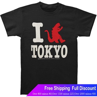 ก็อตซิล่าเสื้อยืดลำลอง Godzilla Mens I Tokyo Slim Fit T-Shirt Black Godzilla Mens Womens T-shirts