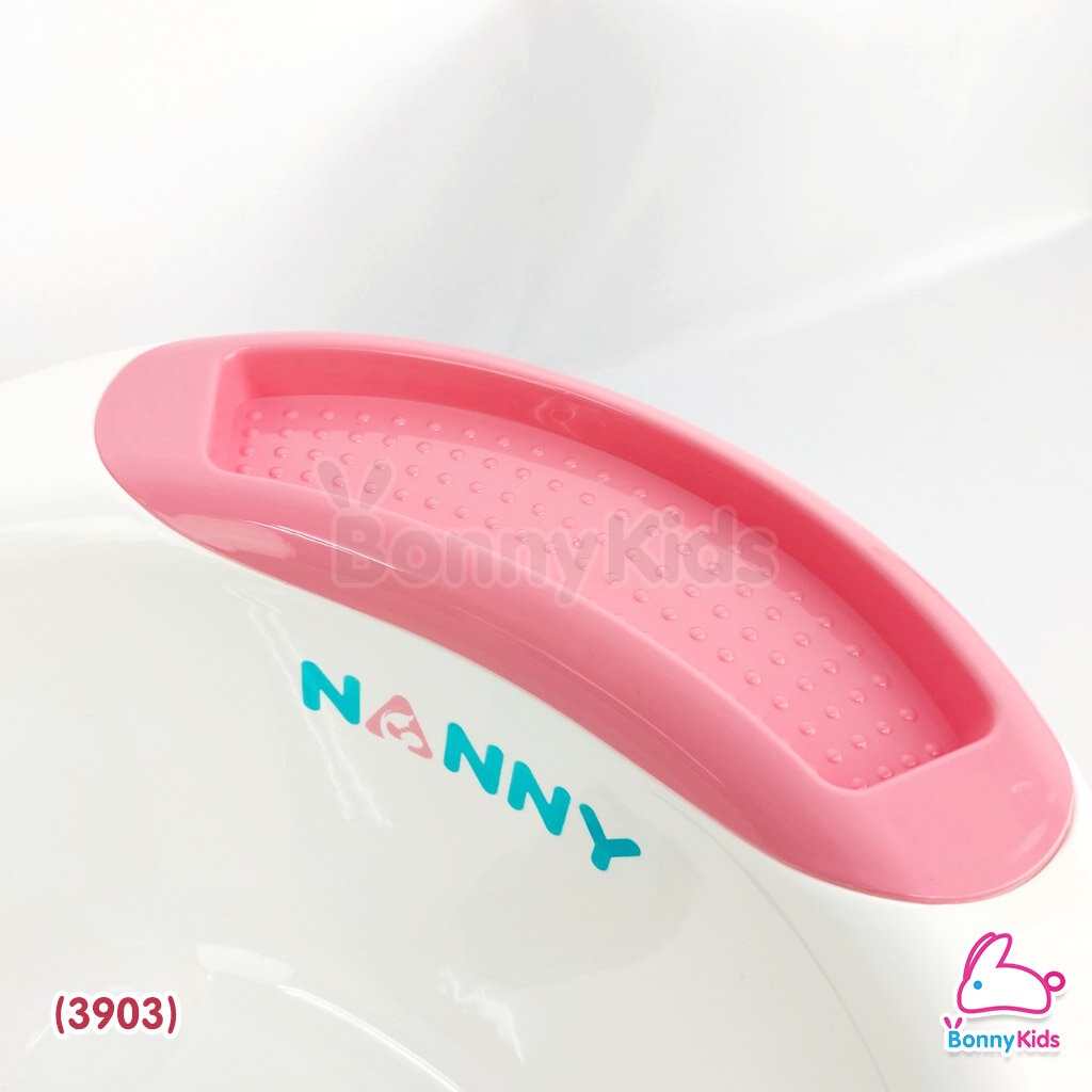 3903-อ่างอาบน้ำเด็ก-nanny-ทูโทน-มีจุกปล่อยน้ำ-สีชมพู