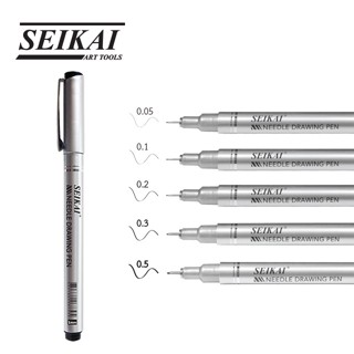 SEIKAI ปากกาหัวเข็ม ปากกาตัดเส้น กันน้ำ (Needle Drawing Pen) 1 ด้าม