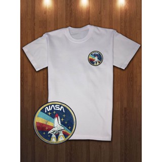 tshirtสําหรับผู้ชาย$ใหม่ DESIGN️ NASA วินเทจโลโก้พ็อกเก็ตเสื้อยืดสําหรับผู้ชาย/เสื้อยืดสําหรับผ ?[: