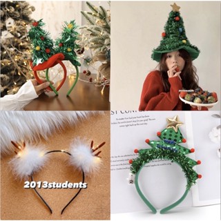 เปิดไฟได้ หมวกคริสมาส ที่คาดผมคริสมาส คริสต์มาส หมวกปีใหม่ ที่คาดผมปีใหม่  christmas headbans christmas tree hat LED