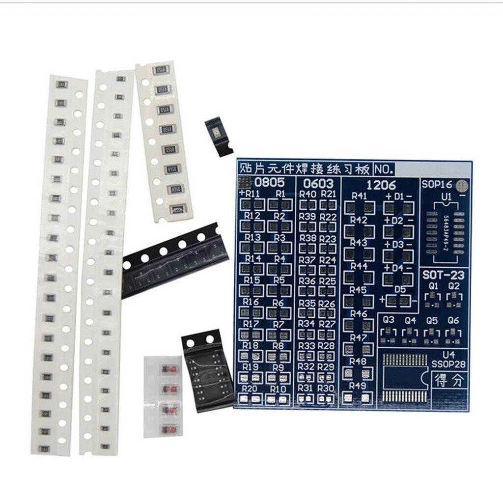SMD Component Welding Practice PCB Board Kit ชุดฝึกบัดกรี SMD สามารถ ...