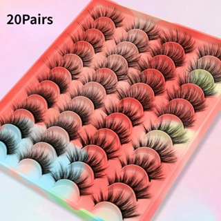 สินค้า Zimeng ขนตาปลอม ขนมิงค์ 3D แบบนิ่ม ใช้ซ้ําได้ 20 คู่