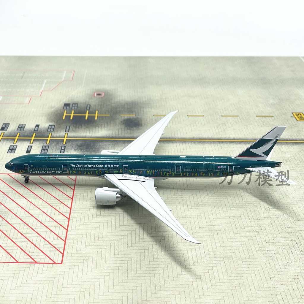 โมเดลเครื่องบินโดยสาร-1-400-cathay-pacific-airlines-boeing-b777-300er-b-kpb-สไตล์ฮ่องกง