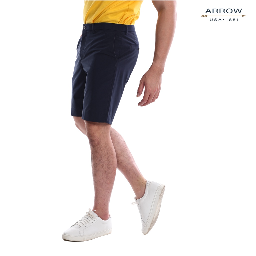 arrow-short-pants-sorona-กางเกงขาสั้นเส้นใยคุณภาพสูงช่วยลดโลกร้อน-สีกรม-smart-fit-mhbm704