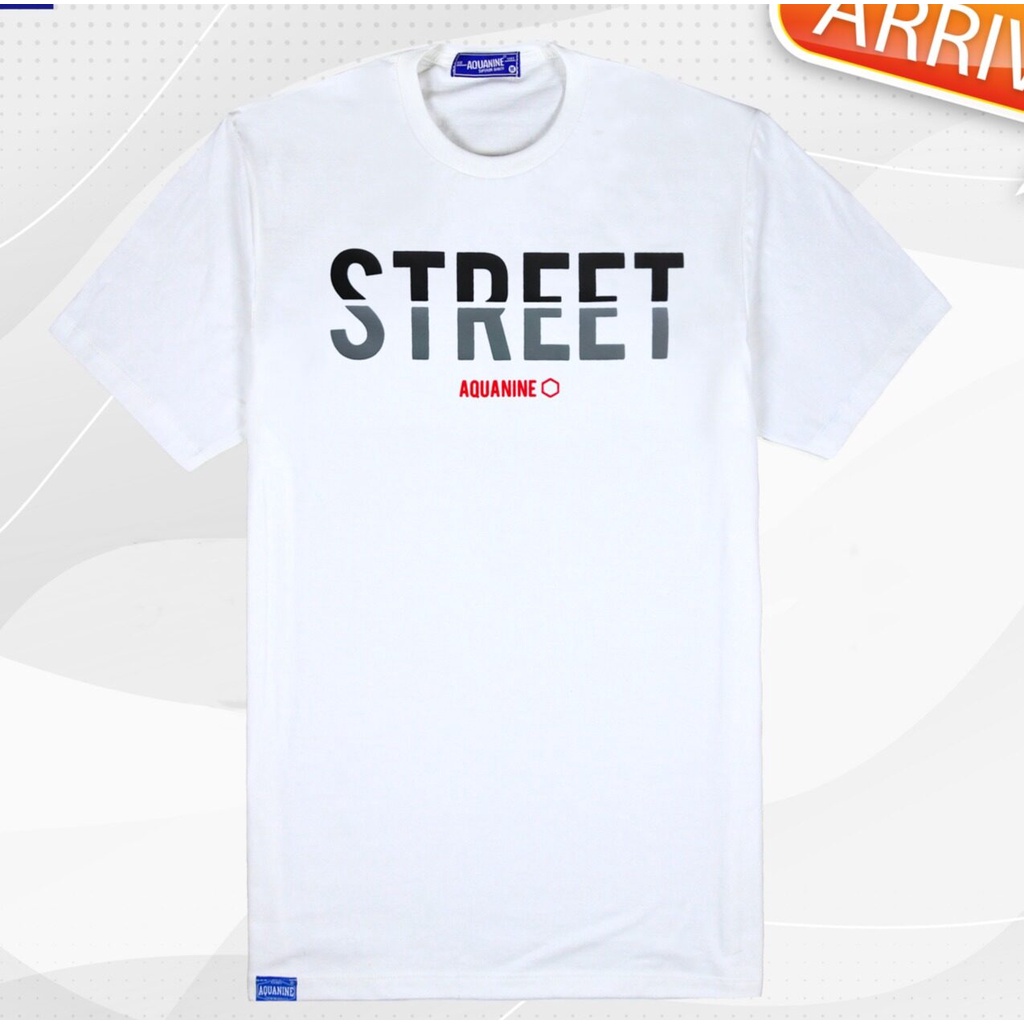 เสื้อยืด-aquanine-เสื้อยืดผู้ชาย-tshirt-men-รุ่น-street-เสื้อยืดสีขาว-ลิขสิทธิ์แท้