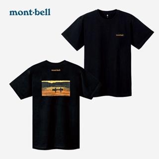 montbell กลางแจ้งฤดูร้อนใหม่เสื้อยืดผ้าฝ้ายลําลองชายและหญิงที่มีวรรคเดียวกันคู่คอกลมเสื้อยืดแขน obV