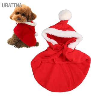 Urattna เสื้อคลุมสัตว์เลี้ยง คริสต์มาส อบอุ่น ผิวนุ่ม น่ารัก มีฮู้ด เครื่องแต่งกาย สําหรับสุนัข แมว