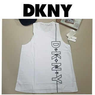 ของแท้... DKNY ผ้านุ่มมากกก สีขาว โลโก้แถบเรืองแสงในที่มืด ใส่สบาย ไม่ร้อน