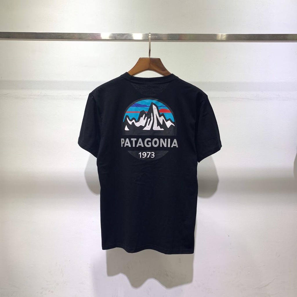 เสื้อขาว-patagonia-เสื้อยืดแขนสั้นแขนสั้นผู้ชายและผู้หญิงและผู้หญิงที่เรียบง่ายและเสื้อยืดแขนสั้น