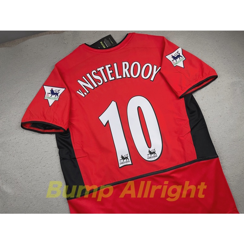 retro-เสื้อฟุตบอลย้อนยุค-vintage-ทีม-แมนยู-man-u-home-2002-10-v-vanistelrooy-7-beckham-เสื้อเปล่า