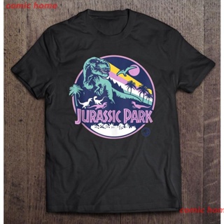 New เสื้อยืด ไดโนเสาร์ Jurassic Park เสื้อยืดพิมพ์ลาย แฟชั่น สวนจูราสสิก เสื้อยืดผู้ชายและผู้หญิง