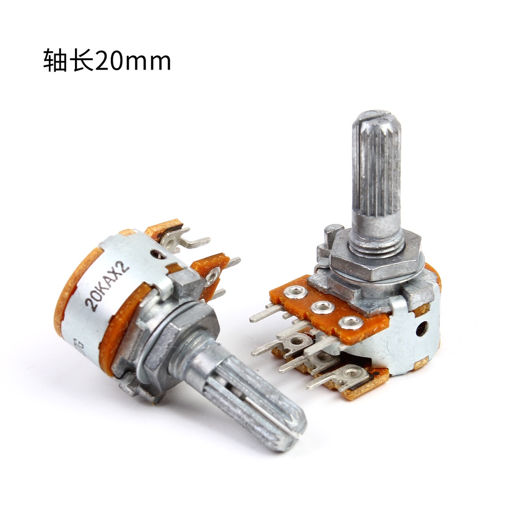 โพเทนชิโอมิเตอร์ควบคุมระดับเสียง ALPS RK16 Type 16 Double 6 Pin HiFi 1 ...