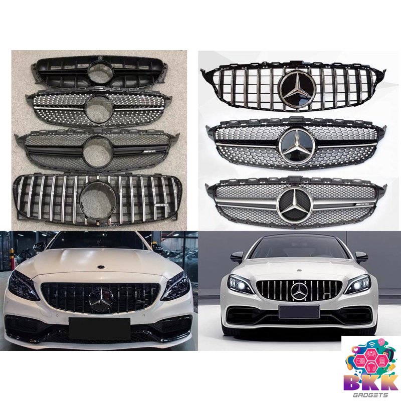 กระจังหน้า-daimond-amg-gt-grille-mercedes-benz-c-class-w205-facelift-ปี-2015-2018-2019-2022-มีบริการติดตั้งนอกสถานที่