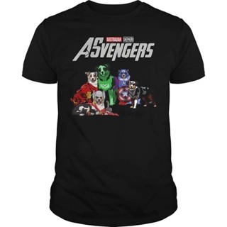 Tee เสื้อยืดสําหรับผู้ชาย✴M.Omacho Asvengers เสื้อยืดผู้ชายสุนัขต้อนออสเตรเลียของขวัญคริสต์มาส cgL