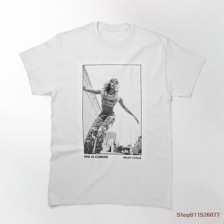 เสื้อขาว - 2022 ผู้ชายเสื้อยืด Miley Tshirt ฤดูร้อนเย็นแฟชั่นเสื้อยืดลําลองเสื้อสตรีทแวร์แขนสั้นเสื