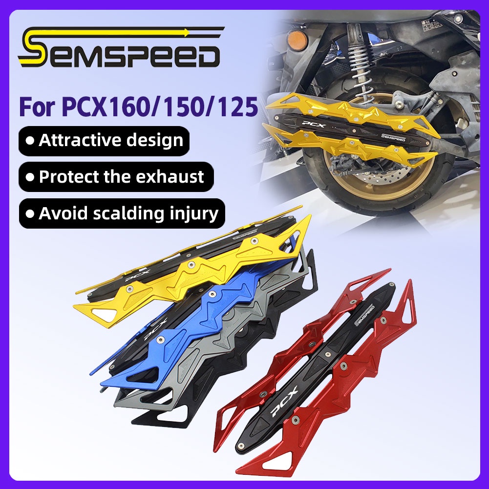 semspeed-ฝาครอบท่อไอเสียรถจักรยานยนต์-pcx-cnc-สําหรับ-honda-pcx-125-160-pcx160-2021-2022