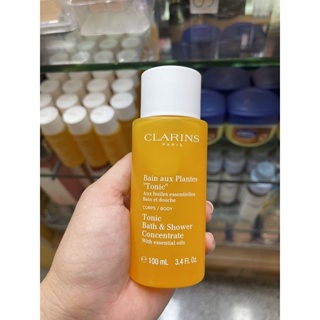 Clarins Tonic Bath &amp; Shower Concentrate With Essential Oils 100ml. ของแท้