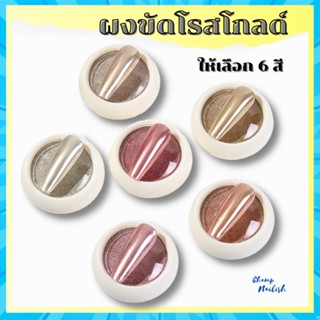 ผงขัดโรสโกลด์ มีให้เลือก6สี ผงขัดเงา อุปกรณ์ทำเล็บ